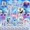 HTTMTTS Els Geburtstagsparty Deko 4 Jahre, Eiskönigin Geburtstagsdeko 4 Jahre Mädchen, Hübsch Snowman Els luftballon Set, Froze Party Deko, Anna und Els Geburtstagsdeko (Els Deko Geburtstag 4)