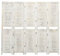 Paravent Outdoor Wetterfest Blackout Curtain 5-TLG. Raumteiler Antikweiß 178,5x166 cm Massivholz