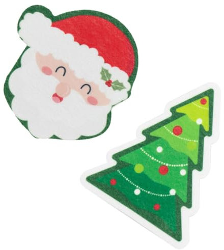 Hoement Weihnachtlicher Scheuerschwamm Wiederverwendbarer Küchenreinigungsschwamm Geschirrschwämme Küchenschrubber Für Schmutz Und Fett