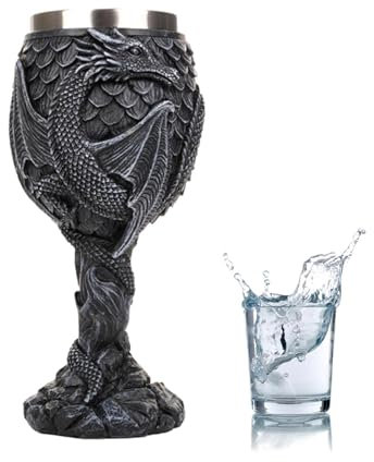 Calice de dragon, gobelet médiéval | Tasse à boire en calice à vin Dragons en acier inoxydable | Calices de gobelets de dragons, tasse de calice médiévale sûre et créative pour la boisson quotidienne