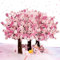 Hierein Pop Up Karte Kirschblüten Baum, Schöne Sakura Geburtstagskarte Frau mit Umschlag, Personalisierte Geschenke Karte Hochzeit für Frau Mutter Ehefrau Freundin, Muttertag Jahrestag Hochzeitstag