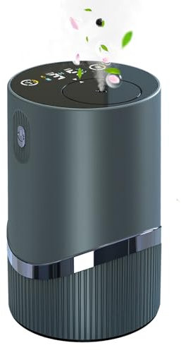 Wasserloser Diffusor für ätherische Öle, Aromatherapie-Zerstäuber, 2000 mAh, tragbare Aromatherapie, 4 Arbeitsmodi und 3 Zerstäubungsmodi, 5-20 ml Kapazität für Zuhause, Zimmer, Autos, Büro (grau)