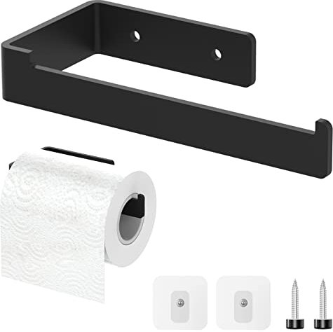 Xpieoyrm Toilettenpapierhalter, Selbstklebender WC-Rollenhalter ohne Bohren mit Haken und abgedecktem Design, Lösung für Aufbewahrung, Wandmontage und Elegantes Badezimmerdesign