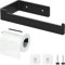 Xpieoyrm Dérouleur Mural pour Papier Toilette, Acier Inoxydable Porte Rouleau Toilette, Support élégant en Noir avec Pied ou Fixation adhésive, Accessoire Pratique pour Rouleaux, Cuisine et Toilettes