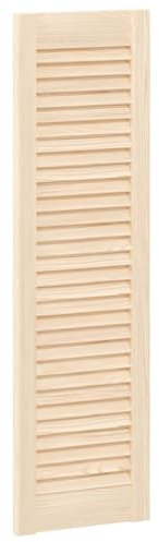 vidaXL Porte d'armoire à persiennes 99x29,5 cm Bois de pin Massif, Porte de Meuble, Porte de Garde-Robe, Panneau à persiennes en Bois
