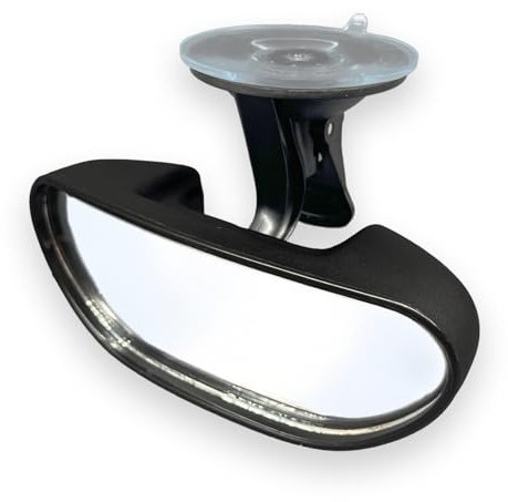 Innenspiegel mit Saugnapf – Zusatzspiegel für Auto innen – Fahrlehrer Spiegel/Babyspiegel/Toter-Winkel-Spiegel – 360° drehbar, Weitwinkel