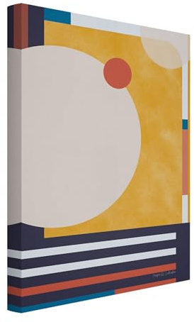 micasia Akustikbild Kunstdruck Schallschutzbild 4cm Keilrahmen & Schallabsorber - Kunstkopie Abstrakt beige Wohnzimmer Schlafzimmer Bild für bessere Raumakustik 1367 (50x70cm)