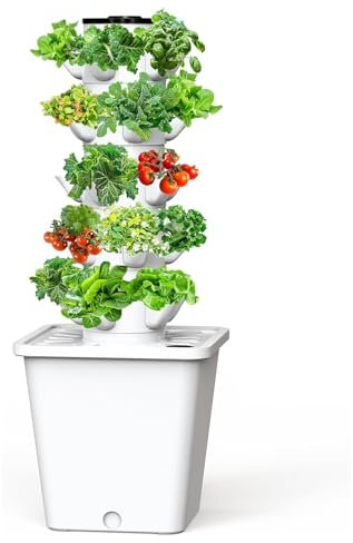Hydroponics Growing System Vertical Tower Garden System 30-Plants Indoor Smart Garden Kit Gift For Home Gardening Lover