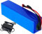 Batteria per bici elettrica 36V, 6Ah Batteria elettrica con caricabatteria da 42V Batteria ad alta potenza Batteria impermeabile sostituibile per 200W 500W 800W con caricabatteria 36V 6Ah,T