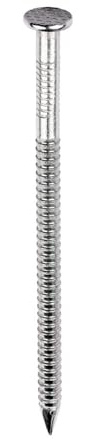 1KG [FIXINGS DIRECT] Stainless Steel Annular Ring Shank Nails | Corrosion Resistant Round Head Nails for Fencing, Decking, Outdoor Wood Ring Shank & Annular Nails for External Use (3.75 x 75mm (1KG))