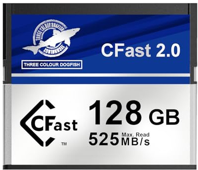 Dogfish 128GB CFast 2.0 Memory Card, Up to 525MB/S Read | Professional 4K Video Recording & RAW Photography, CFast Card for DSLR/Cinema Cameras