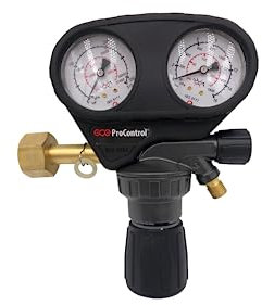 Rhöna Flaschendruckminderer Argon/Co2 200 bar, 1-stufig, , Arbeitsmanometer 30 l/min., Ausgang 1/4 - ohne Schlauchtülle -