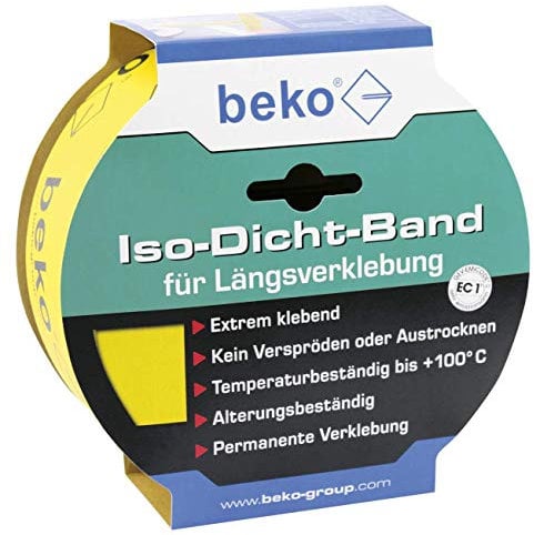beko Iso-Dicht-Band 60 mm x 40 m gelb für Längsverklebung 235 310 1