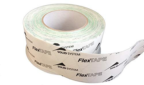 Flex-Tape, 1 Rolle, Klebeband grün für Dampfbremse Dampfsperre Dämmung, Größe: 25mtr x 60mm