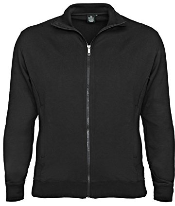 Ahorn Große Größen Stehkragen Sweatjacke schwarz, Größe:8XL