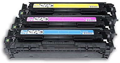 United Toner Rebuilt für HP Color LaserJet cm 1312 NFI MFP - 125A / CF373AM - Toner Sparset Cyan, Magenta, Yellow - Für ca. 3 x 1.400 Seiten (5% Deckung)