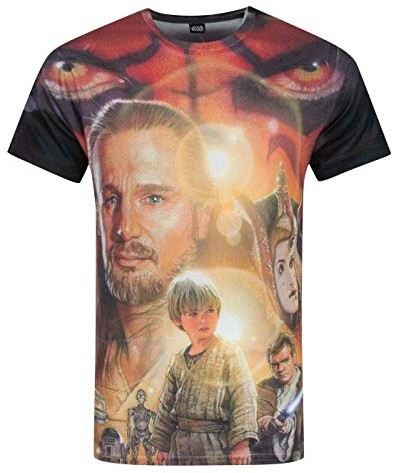 Star Wars Phantom Menace Sublimation Men's T-Shirt White