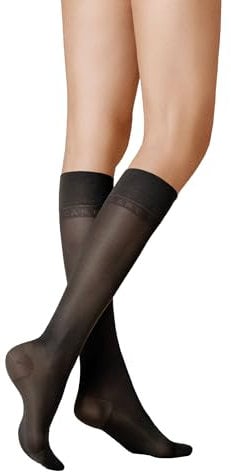 KUNERT Damen Kniestrümpfe Fly&Care® 40 effektive Stützwirkung Klasse III 40 DEN Black 0500 35-38