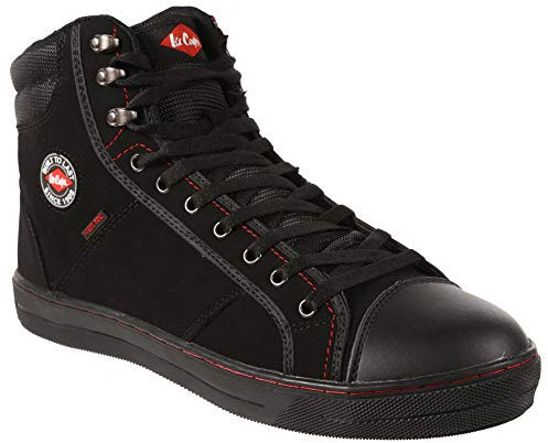 Lee Cooper LCSHOE022 Abbigliamento Da Lavoro Donne Unisex Retro Stile Baseball Sul Posto Di Lavoro Sicurezza Scarpe Da Ginnastica SB SRA Stivali, Nero Stivale, 41 EU