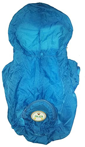 Pet Life ® 'Thunder Paw' Reflective Multi-Adjusting Convertible and Folding Travel 2-in-1 Waterproof Cat and Dog Raincoat Poncho and Pet Backpack