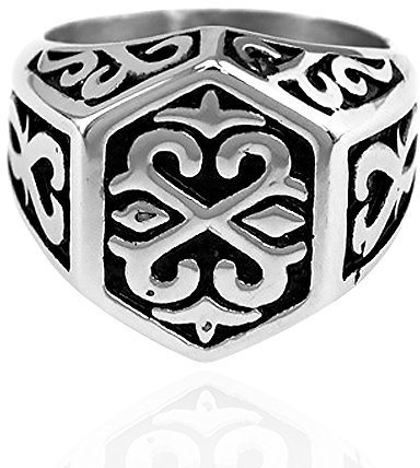 Autiga Ring Edelstahl Thors Hammer Wikinger Keltisch Herren Damen Celtic Silber 59 - Ø 18,95 mm