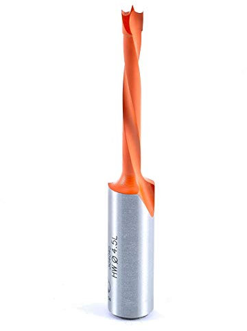 Amana Tool - 304045 Carbide Tipped Brad Point Boring Bit L/H 4.5mm Dia x 70mm Long x 10mm