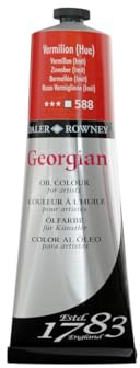 Daler-Rowney Georgian Oil Paint, Aluminium Tube, 7.61oz - 225 ml, Vermilion Hue