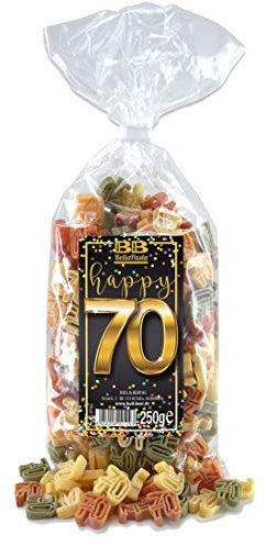 Bull & Bear Pasta Happy 70 bunte Zahl-Nudeln 250g, Motivnudeln handgefertigt, witziges Geschenk zum Geburtstag
