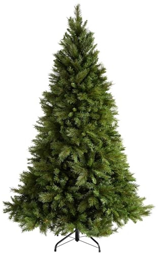 WeRChristmas Victorian Pine Christmas Tree with Easy Build Hinged Branches, 7 ft/2.1 m