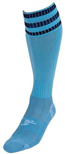 Precision Kids Kids Kids Pro Soccer Socks Stockings (1 Pair) (3 UK-6 UK) (Sky Blue/Navy)