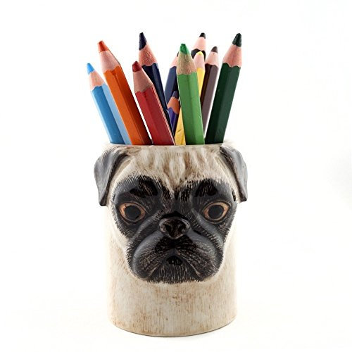 Quail Ceramics - Pug Pencil Pot - Fawn
