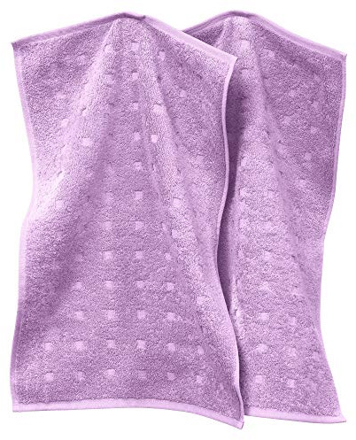Möve Gästetuch Quadretti 2er-Pack Walk-Frottier Viola Größe 30x50 cm
