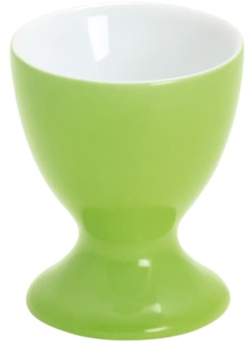 KAHLA 207401A72493X Pronto Colore Eierbecher mit Fuß Fresh Lime|hellgrüner Eierhalter aus Porzellan