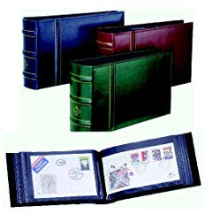 LEUCHTTURM FDC, Brief-Album Classic Design Tannengrün mit Schutzkassette