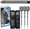 Harrows SUPERGRIP Darts-Set mit 90% Wolframstahlspitze. Erhältlich in 21 g, 22 g, 23 g, 24 g, 25 g, 26 g, 28 g und 30 g – inklusive Supergrip-Schäften, Supergrip-Flights und Reiseetui-26g