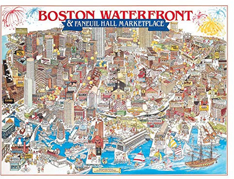 White Mountain Puzzles Boston Waterfront - 1000 Piece Jigsaw Puzzle