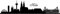 Samunshi® Wandtattoo Köln Skyline Stadion 120 x 27cm schwarz