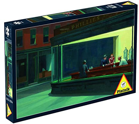 Piatnik 5384 - Hopper, Nighthawks - Puzzle, Einfarbig
