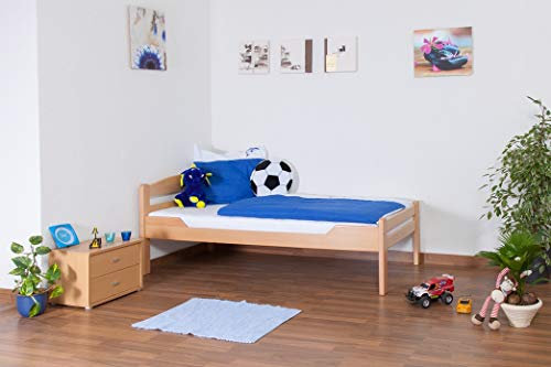 Steiner Shopping Kinderbett/Jugendbett Easy Premium Line K1/2n, Buche Vollholz massiv Natur - Maße: 90 x 190 cm