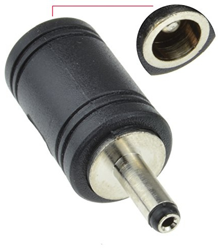 kenable DC Power Jack Converter Adapter 5.5mm x 2.5mm Female Socket to 3.5mm x 1.3mm Male Plug for CCTV LED Lights Solar Pumps Black