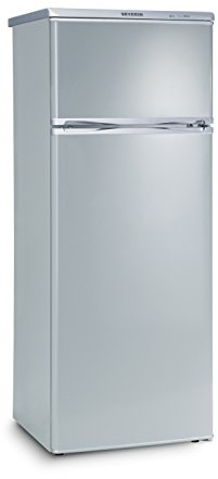 Severin KS 9793 Combi Two-Door Refrigerator, 162 L/47 L, Silver