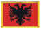 Flaggenfritze Flaggen Aufnäher Albanien Fahne Patch + gratis Aufkleber