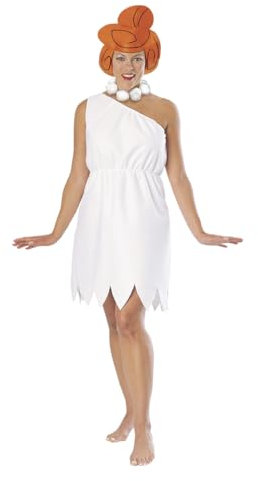 Rubies Disfraz Wilma Picapiedra para mujer, Vestido, collar y tocado para la cabeza, Talla Unica, Oficial The Flinstones para Carnaval, Despedidas soltera y fiestas