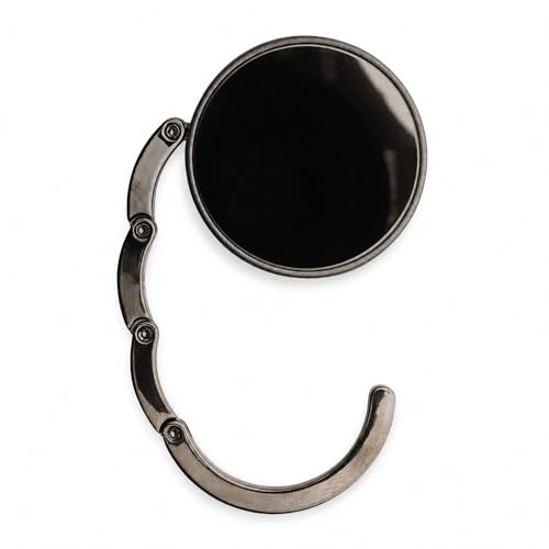 REFLECTS Taschenhalter für Tisch, faltbarer Handtaschenhalter und Taschenhaken, rutschfester Tischhaken mit verspiegelter Gunmetal-Oberfläche, Edelstahl/Zinklegierung, 45 x 45 x 10 mm, ca. 60 g