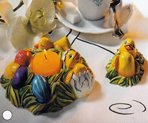 Gießform Kerzenhalter Küken für Keraflott - 2 Motive