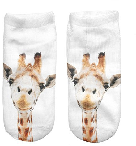 Ferocity Chaussettes de Sport Coton 36-40 Theme 3D Girafe Giraffe [001]