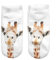 Ferocity Lustige Socken Sneaker Halbsocken für Frauen Strümpfe Sportsocken Füßlinge Size 34-38 mit Motiv 3D Giraffe [001]