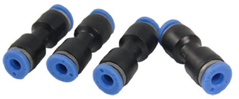 sourcingmap® Racor Junta Enlace Adaptador Conector Rápido Recto 4pcs de 4mm a 4mm de Empuje
