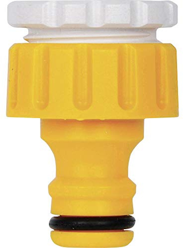 Hozelock 2184A6002 Raccord pour Robinet Fileté Extérieur Diamètre 20/27/15/21 Jaune/Gris 16 x 10 x 20 cm