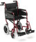 Days Lightweight Wheelchair for Adults, Escape Folding Wheelchairs, Compact Wheel Chair with Adjustable Footrests, Attendant Propelled, Padded Seat - Narrow, Ruby Red